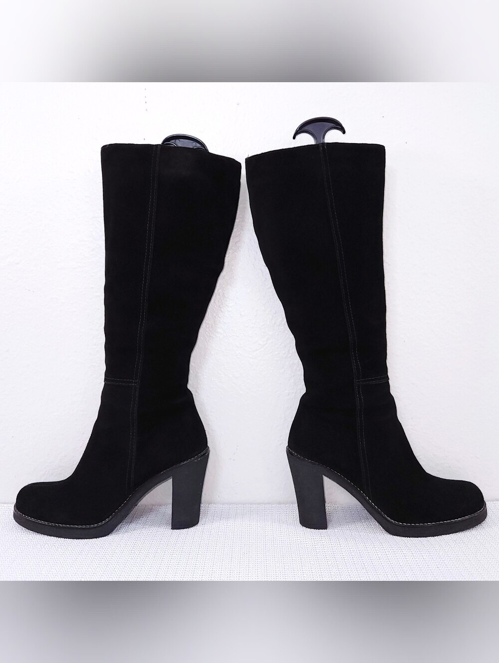 La CANADIENNE Heeled Riding Boots US 6.5 Kloe Black Suede Waterproof Tall
